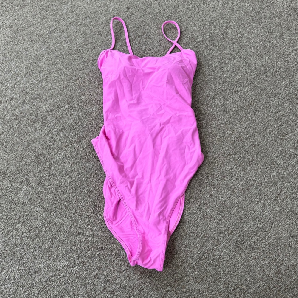 Skims Recycled Swim Cami One Piece Neon Orchid Pink Swimsuit OP-BRF-4836 Large